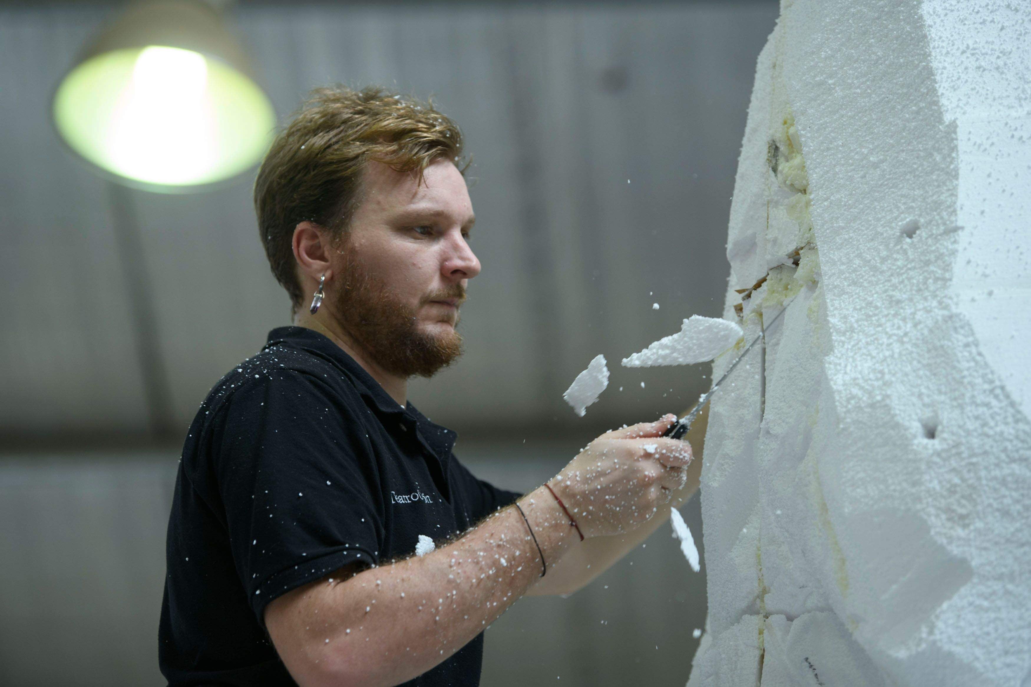 Martín Rubino, escultor del Colón que interpreta al picapedrero.