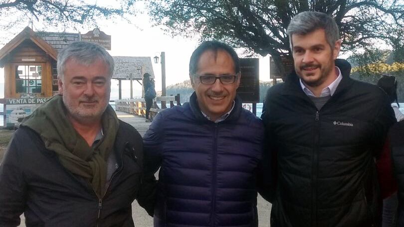 En 2017, el radical Darío Berardi, el macrista Sergio Whisky y el jefe de Gabinete, Marcos Peña.