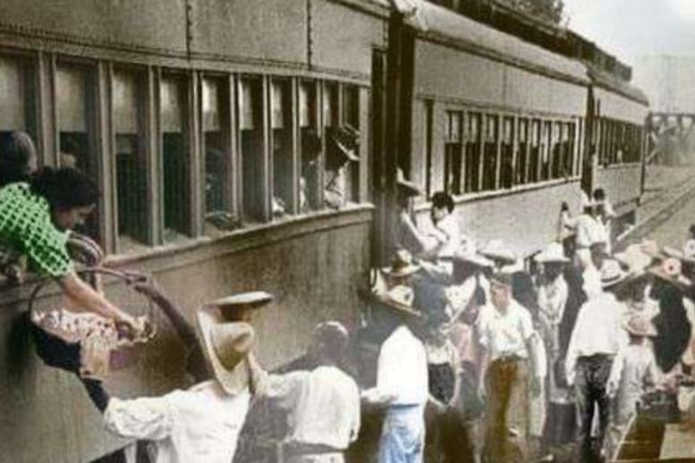 Trenes en las inmediaciones de la frontera argentino-bolivian.