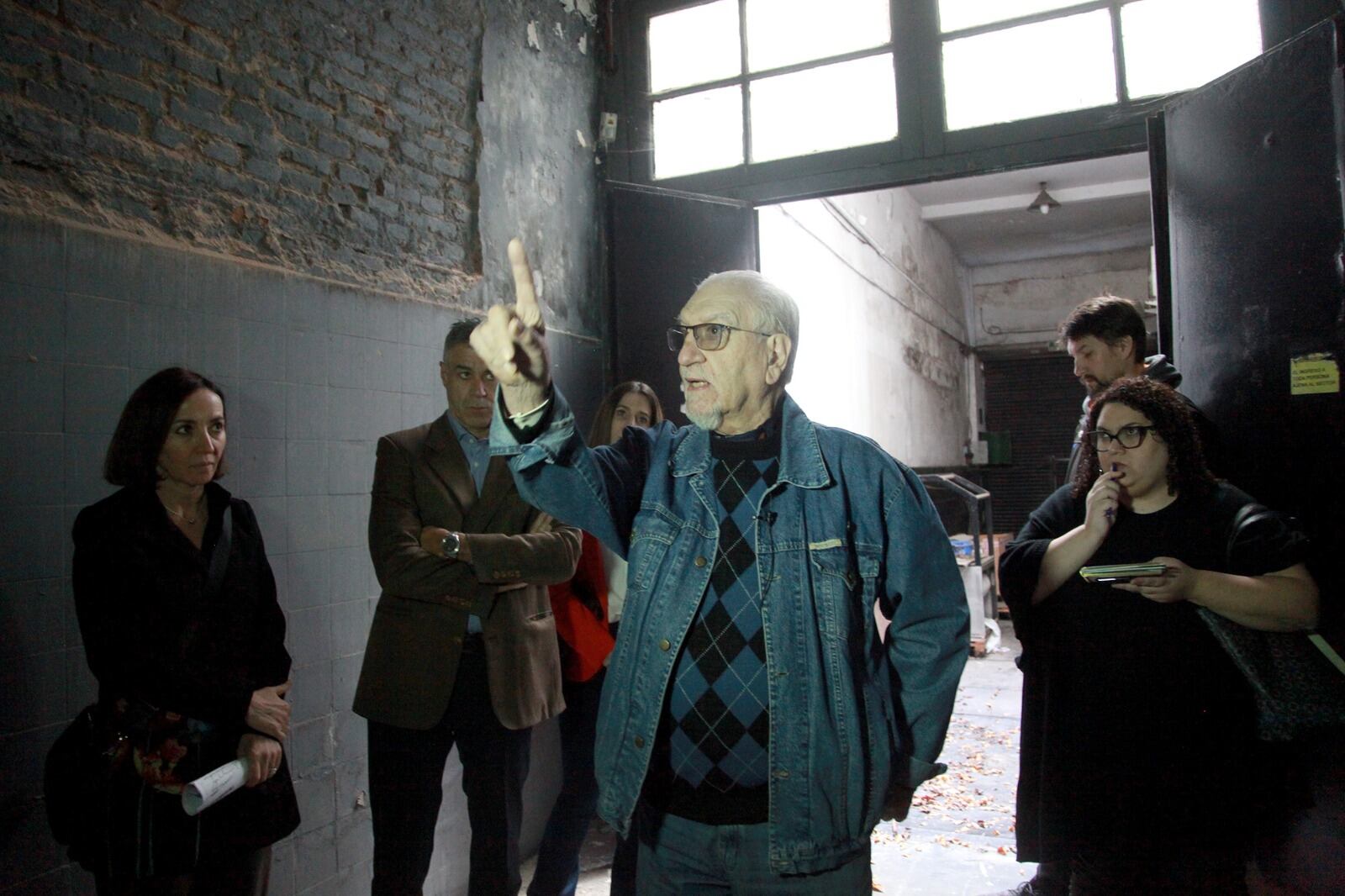 Juan Carlos Comínguez en la inspección ocular en la base Pomar.