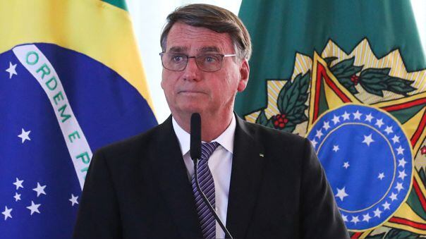 El presidente de Brasil, Jair Bolsonaro, durante encuentro con embajadores / captura video 