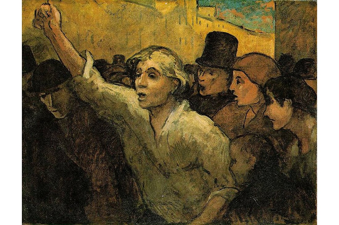 El levantamiento" de Honoré Daumier