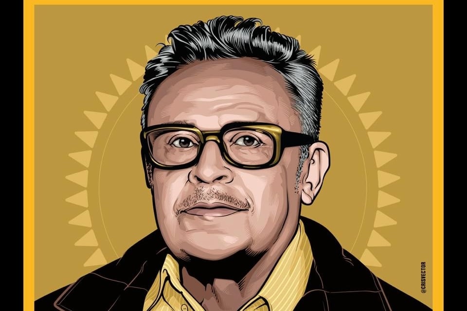 Clóvis Moura en el arte de @cris.vector.