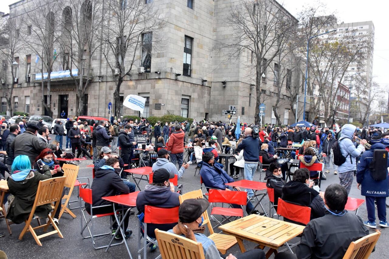 Protesta de gastronómicos en Mar del Plata