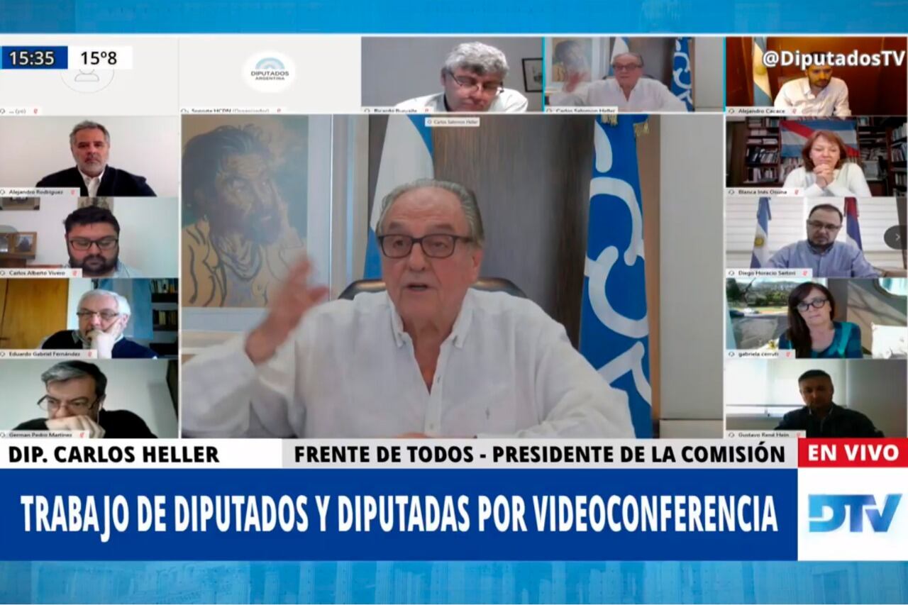 El diputado Carlos Heller encabezó una nueva reunión de la comisión de Presupuesto y Hacienda.
