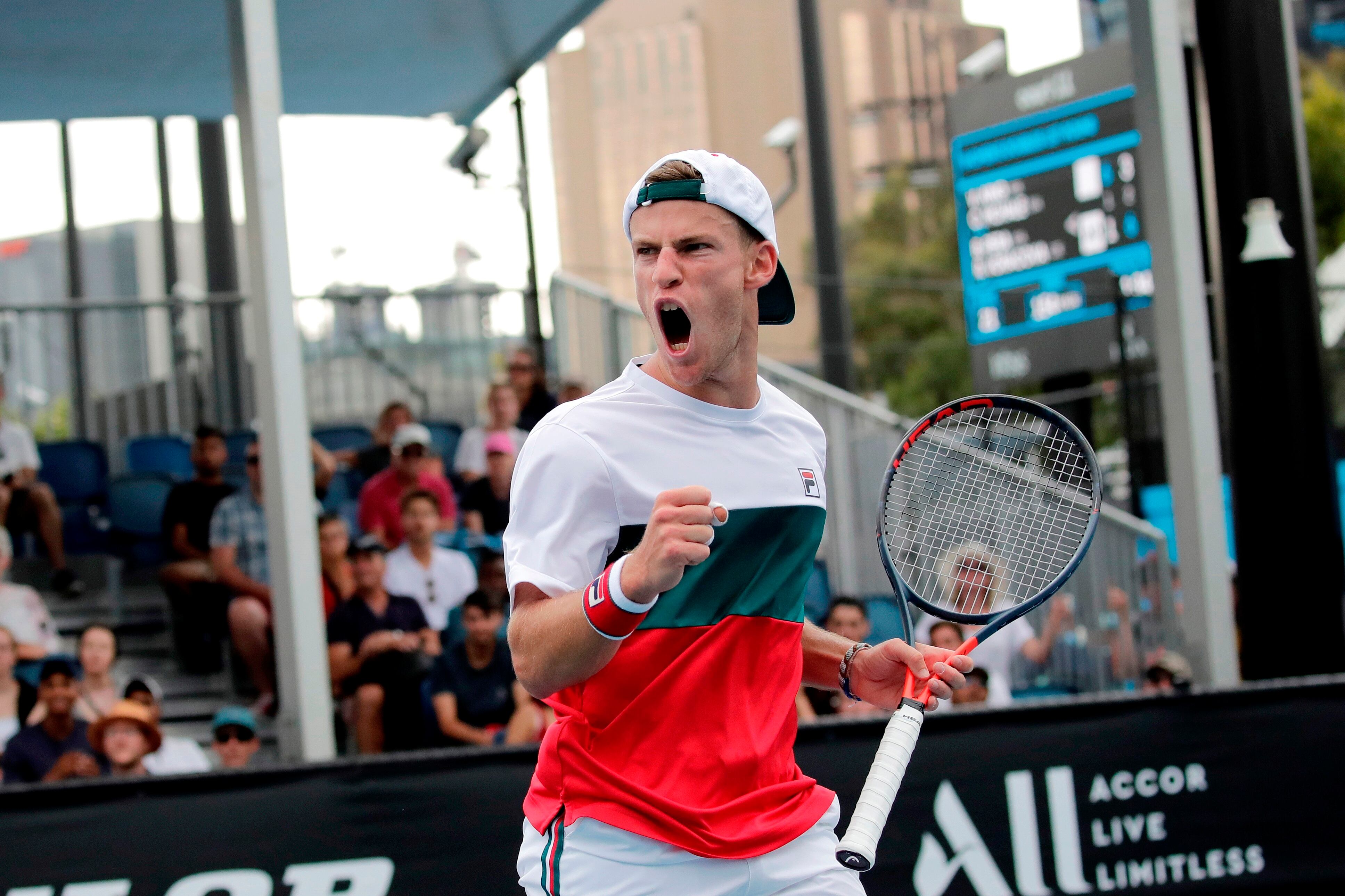 El festejo del Peque Schwartzman, que volvió a mostrarse muy sólido en Australia.