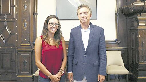 El presidente Mauricio Macri se apuró a recibir a Trotta Gamus.