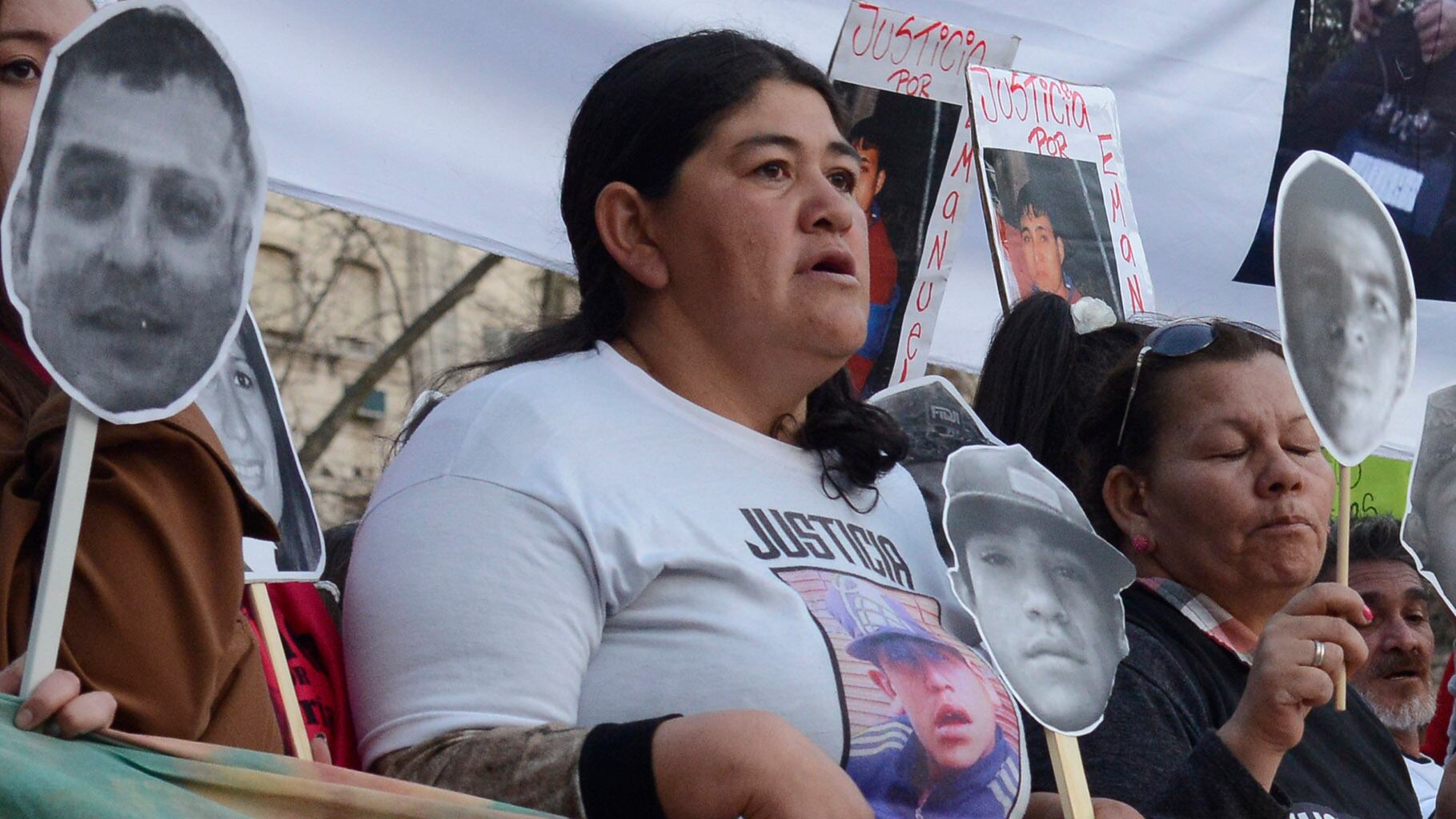 María, la madre del chico asesinado.