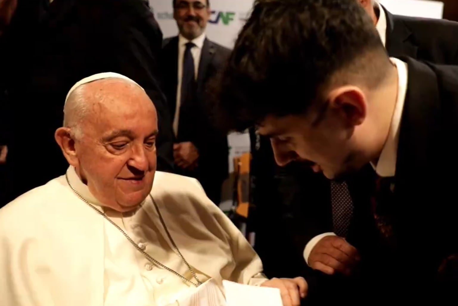 Francisco, junto a Luquitas Rodríguez. Imagen: Captura @LuquitaRodrigue.