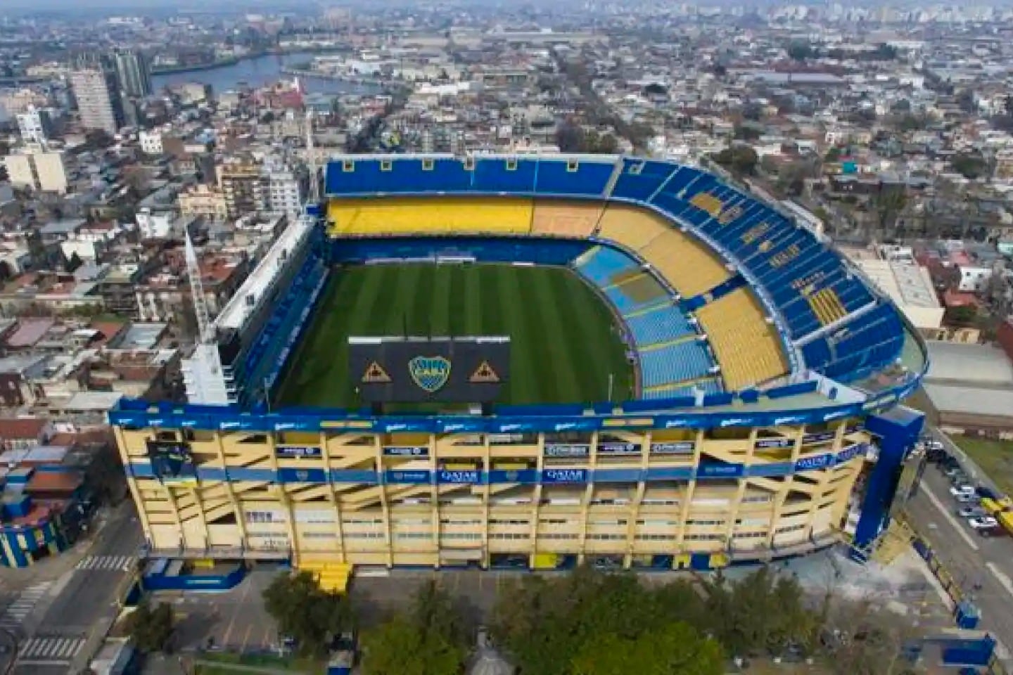 Vista aérea de la mítica Bombonera.