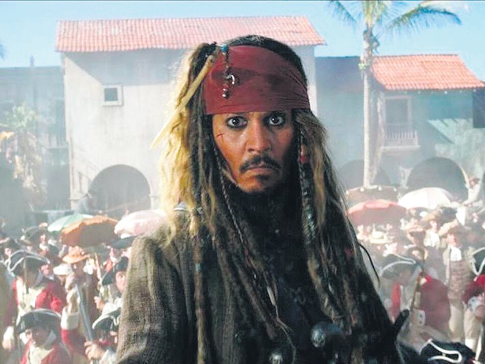 Johnny Depp, el emblemático pirata Jack Sparrow.