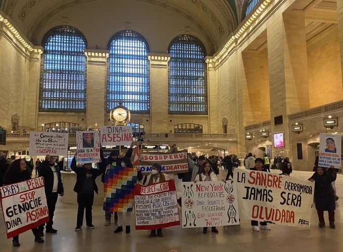 Protesta contra Boluarte en Nueva york 