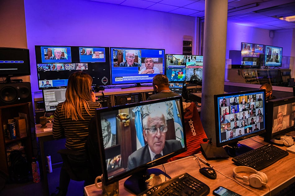 Reunión virtual de la comisión de Justicia del Senado