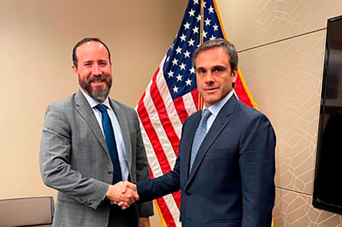 Guillermo Michel con Ricardo Mayoral, subdirector de Investigaciones de EE.UU.