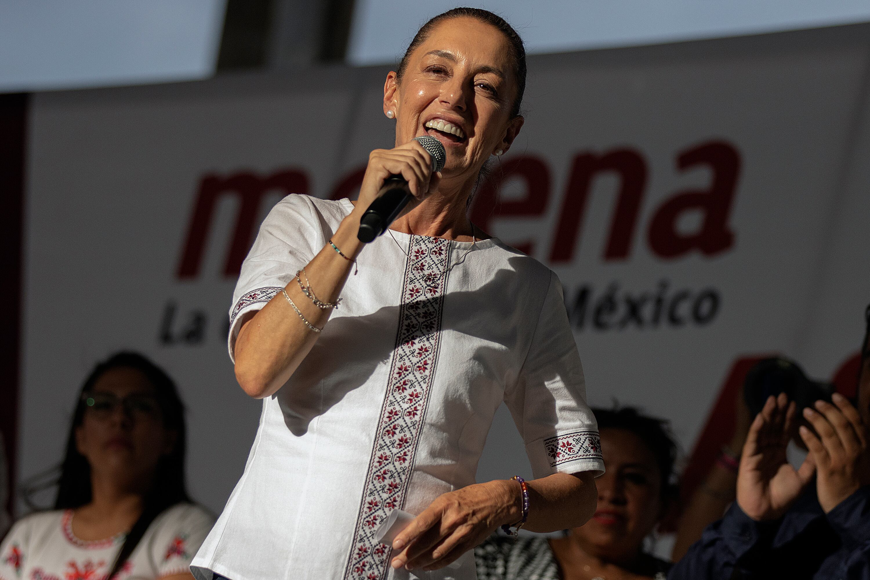 La aspirante a la candidatura presidencial por Morena, Claudia Sheinbaum.
