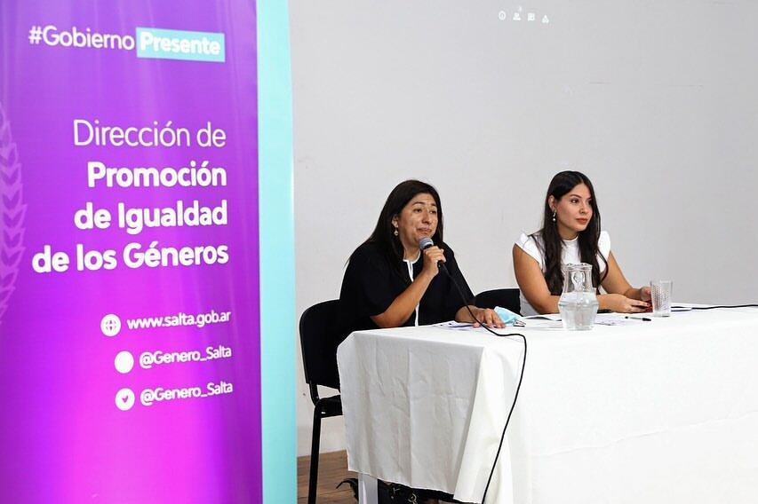 Vargas y Módica en la presentación de la campaña