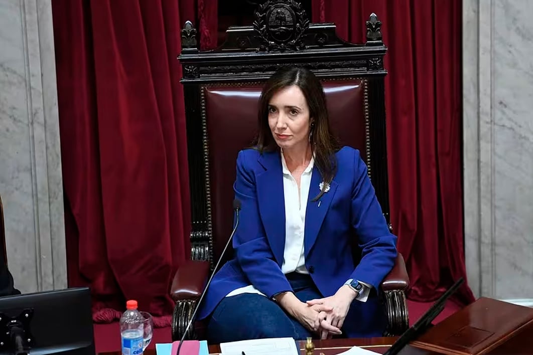 La vicepresidenta y titular del Senado, Victoria Villarruel.