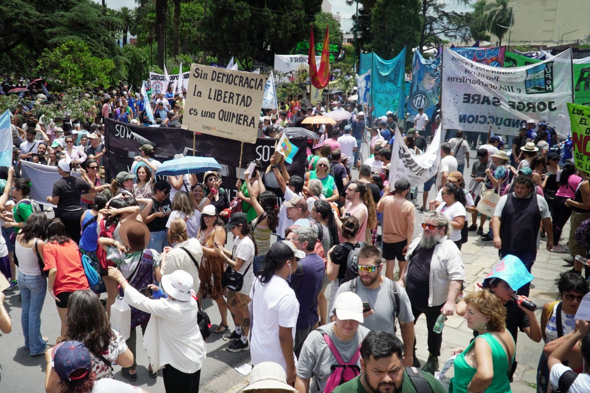 Manifestación en Salta capital. 24 de enero.