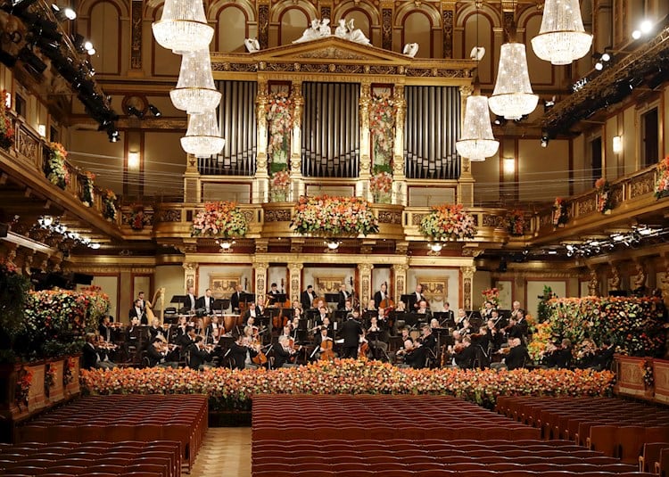 Un momento del concierto, sin público, en Viena. 