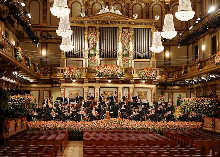 Un momento del concierto, sin público, en Viena.
