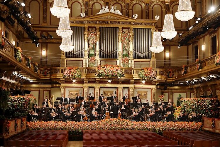 Un momento del concierto, sin público, en Viena.