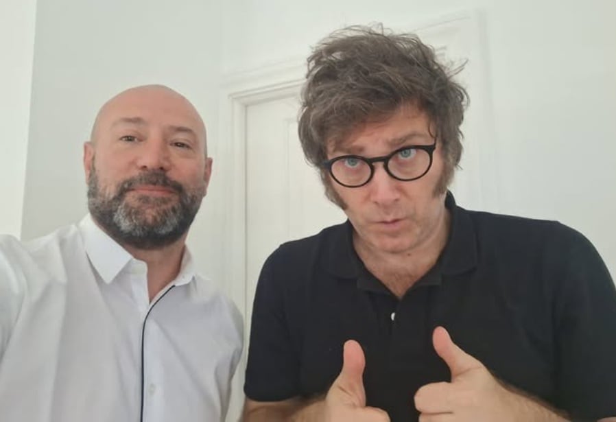 El extitular de la ANDIS, Diego Spagnuolo, y el presidente Javier Milei.