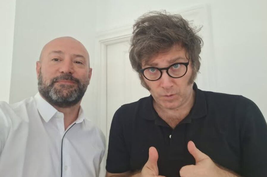 El extitular de la ANDIS, Diego Spagnuolo, y el presidente Javier Milei.