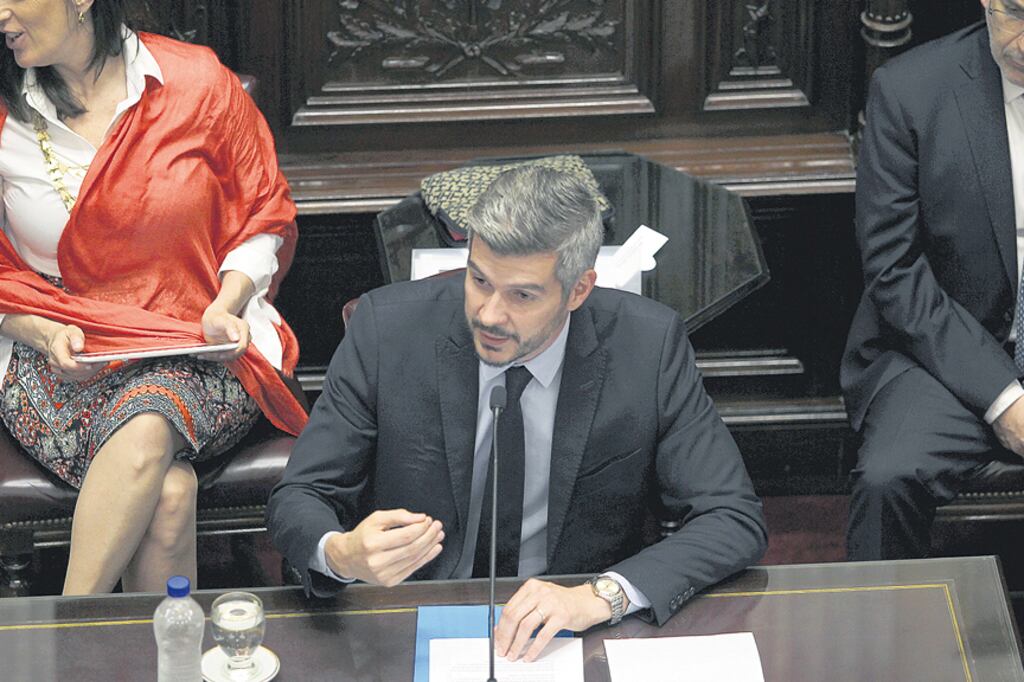 El jefe de Gabinete, Marcos Peña, dio ayer su último informe del año en el Senado.