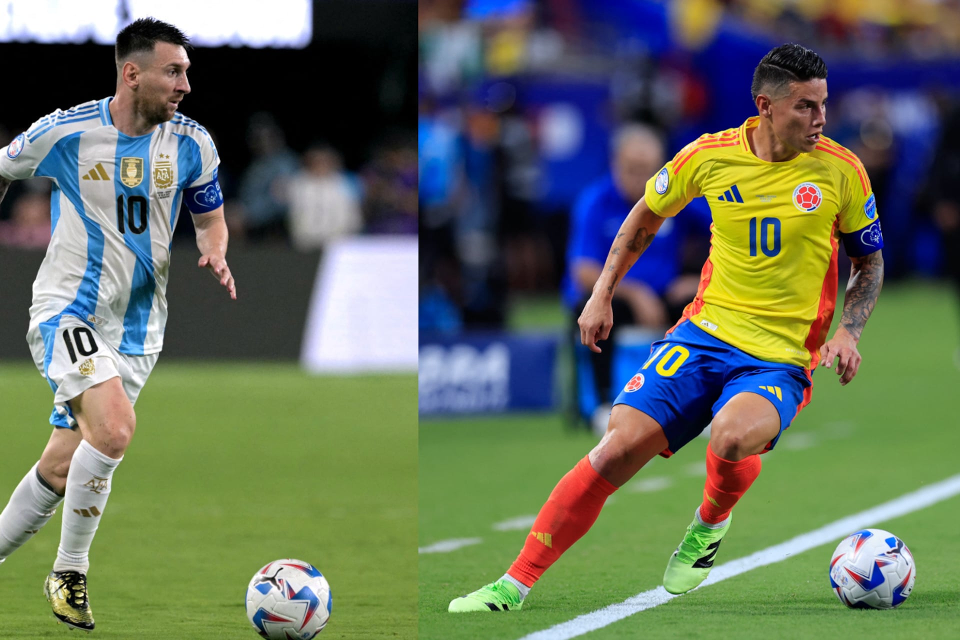 Lionel Messi y James Rodríguez.