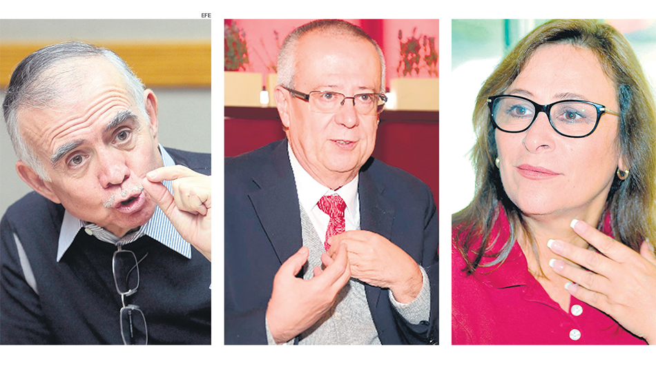 De izq. a der.: Alfonso Romo, Manuel Urzúa y Rocío Nahle García, tres figuras del próximo gobierno.