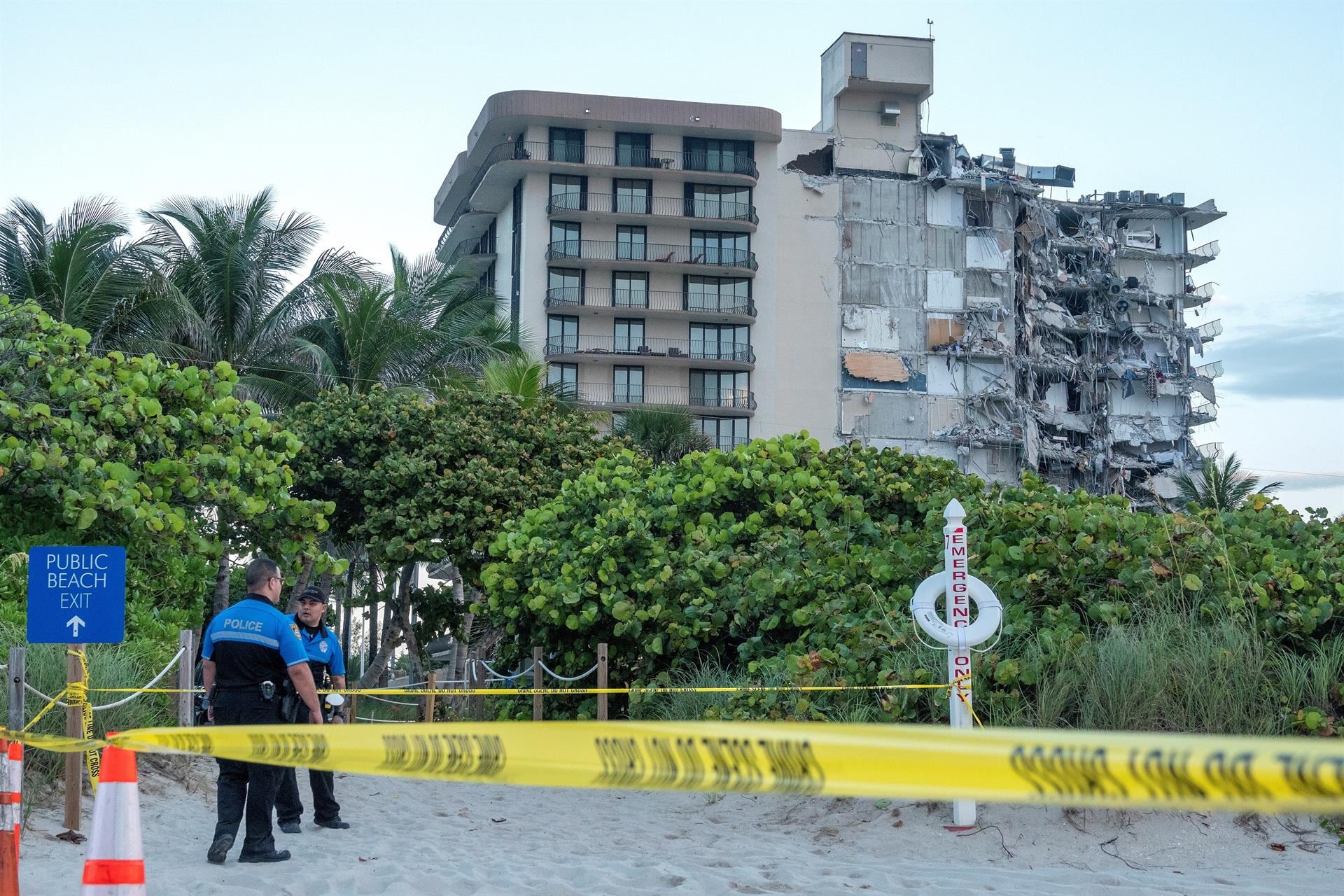 El hecho se registró en el edificio Champlain Towers, muy cerca de Miami Beach.