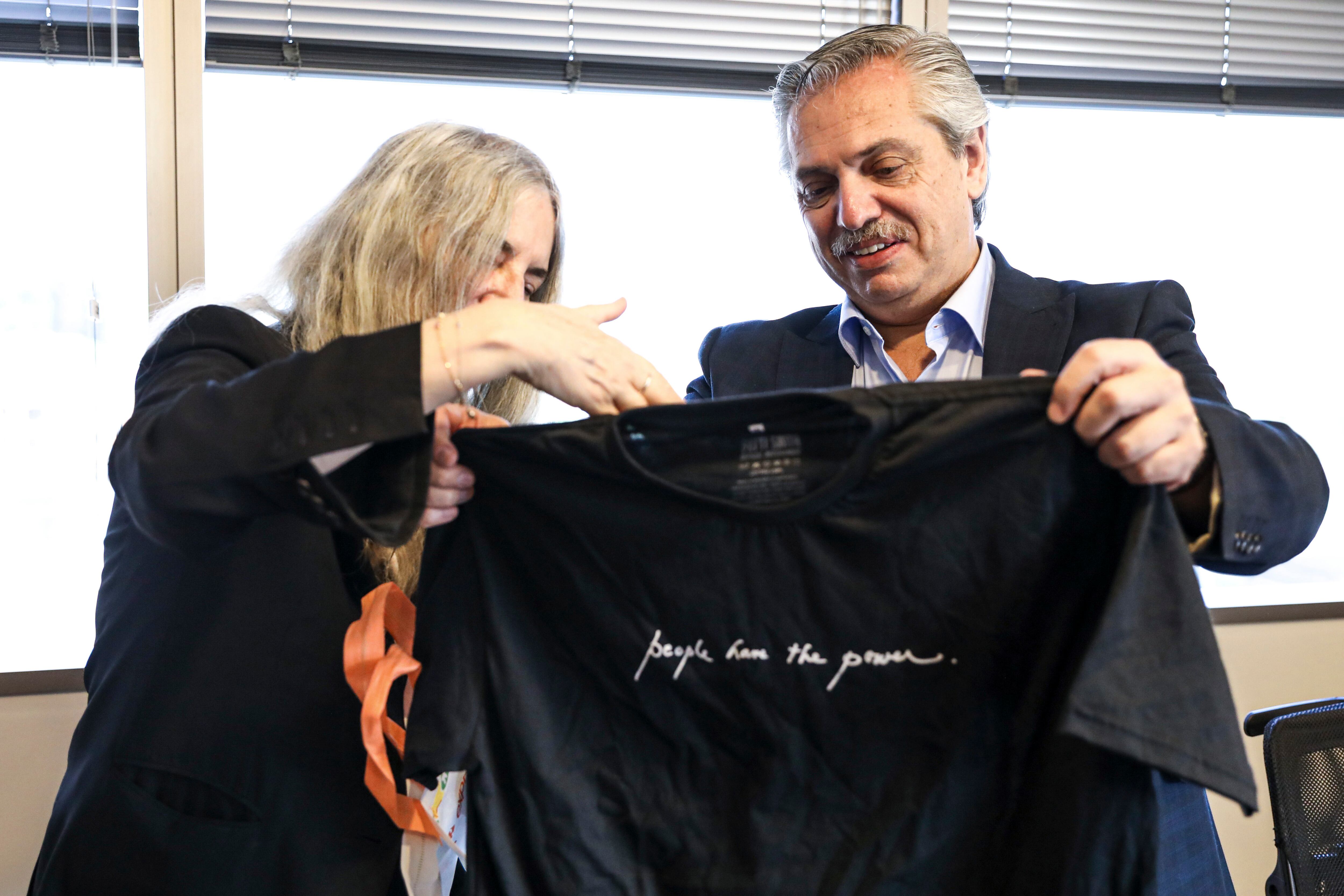 Alberto Fernández con Patti Smith.