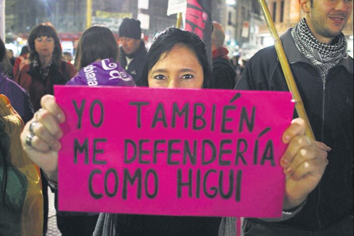 Frente al Congreso, las organizaciones de lesbianas y feministas reclamaron la absolución de Higui.