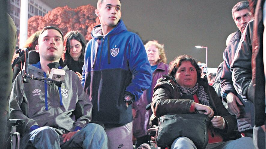 La protesta en el Obelisco.