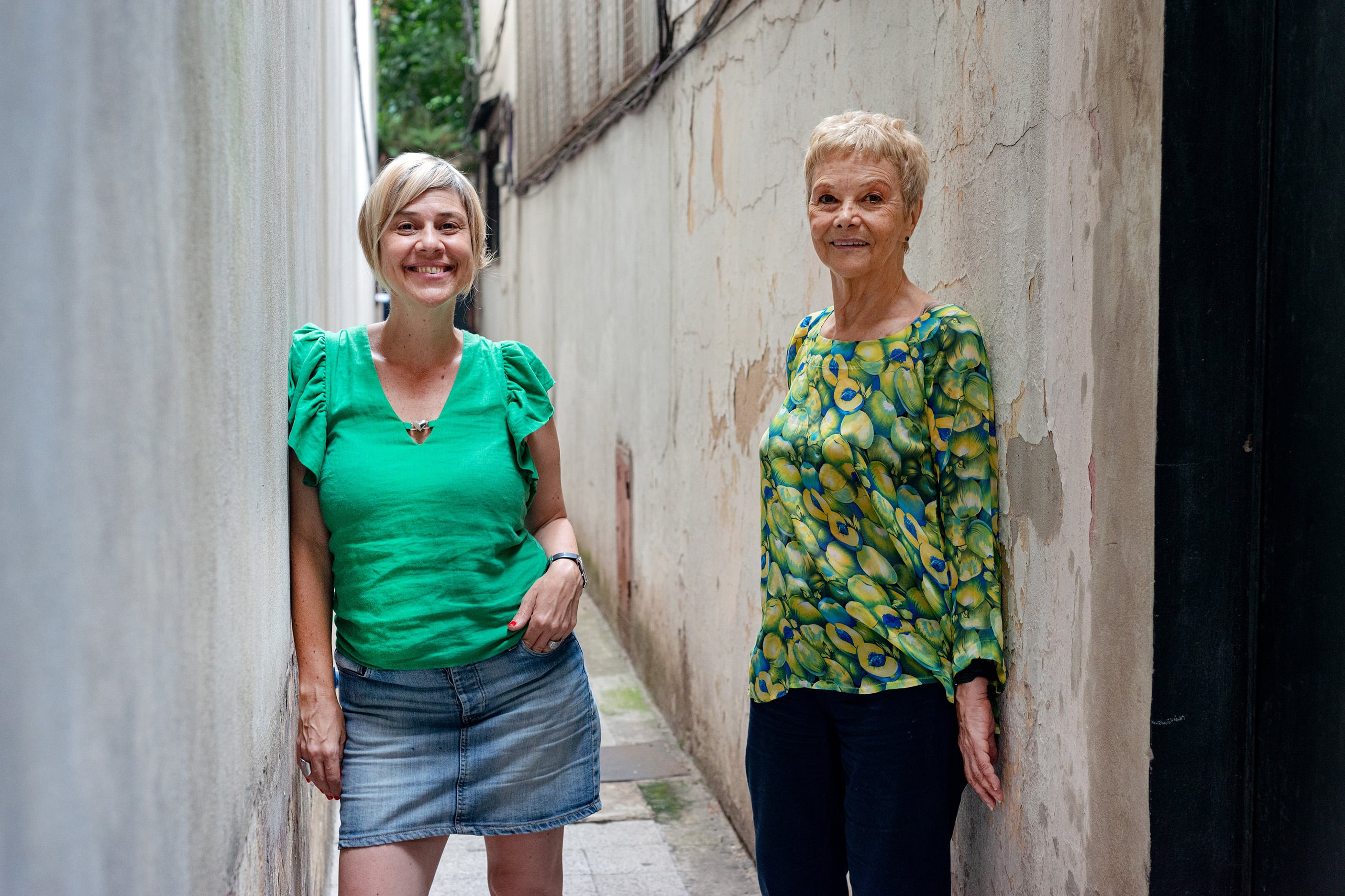 Aroldi y su madre, María Ibarreta, quien también actúa en la obra teatral