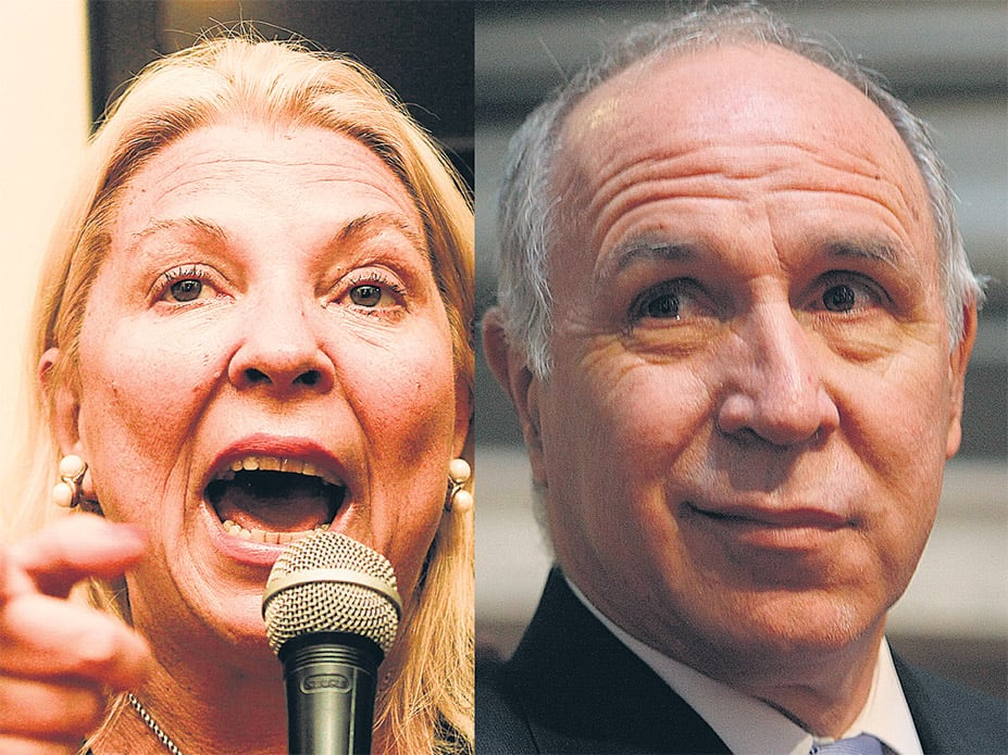 El presidente de la Corte, Ricardo Lorenzetti, y la diputada oficialista Elisa Carrió.