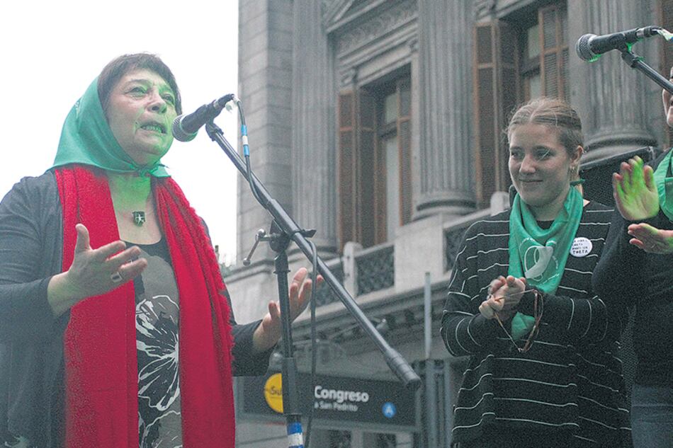 Liliana Herrero unió a través del pañuelo verde dos aspectos de la “lucha por la vida”.