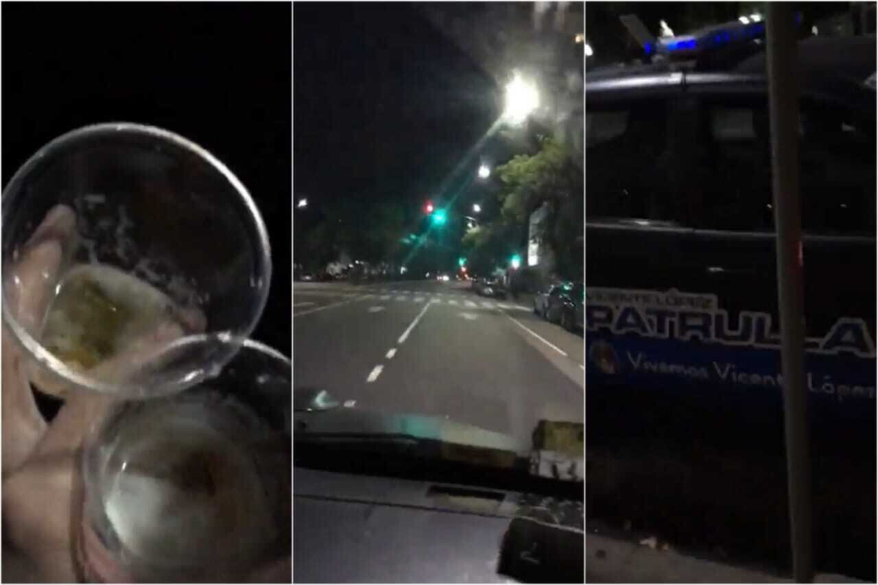 Dos jóvenes robaron un patrullero en Vicente López y se filmaron manejando 30 cuadras. Foto: captura de video