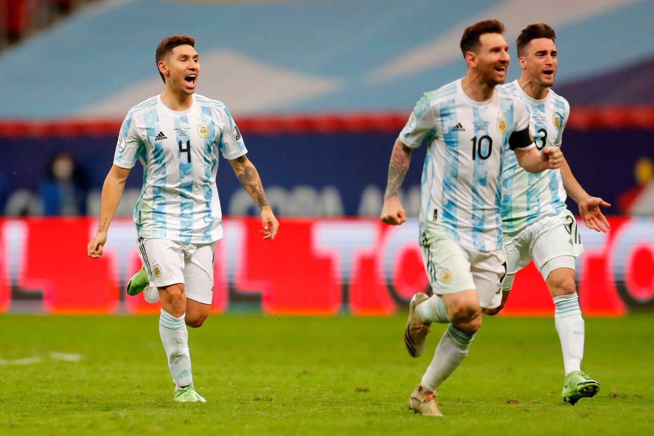 Lionel Messi y el festejo alocado tras el pasaje a la final en la definición ante Colombia
