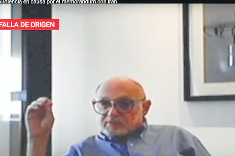 Una captura de la declaración de Timerman ante los jueces del TOF9.