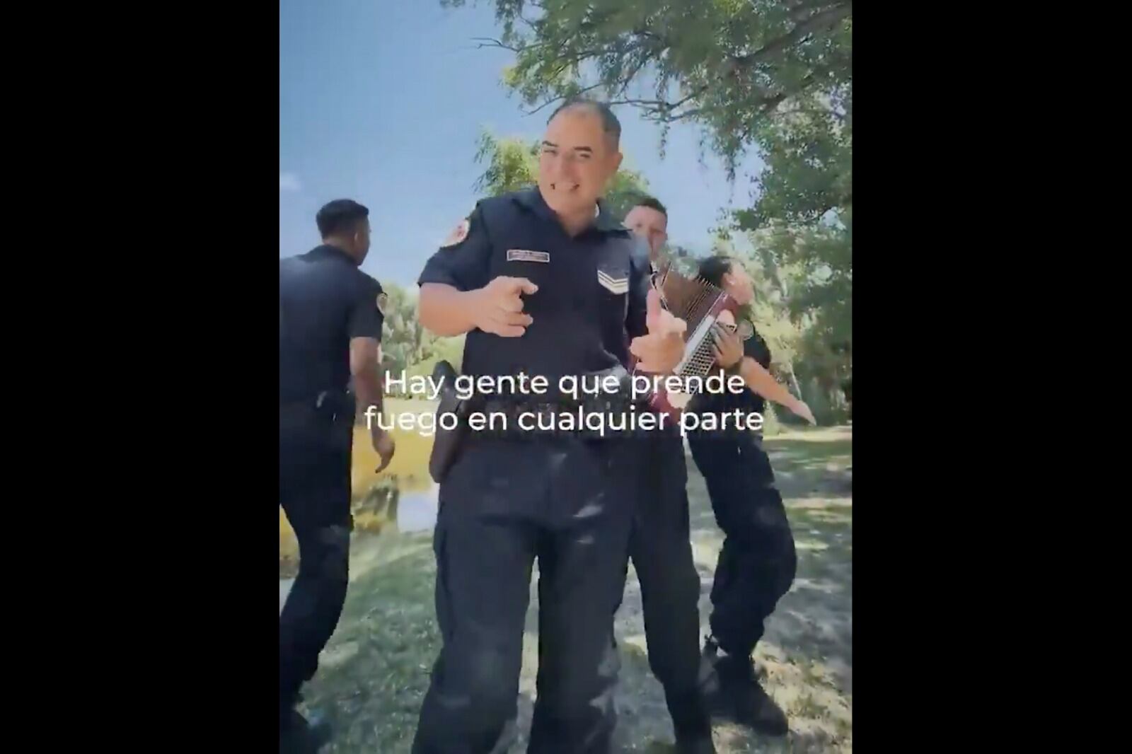 Un momento del video de los efectivos cordobeses.