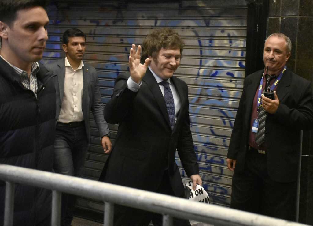 Javier Milei junto a Patricia Bullrich y Mauricio Macri.