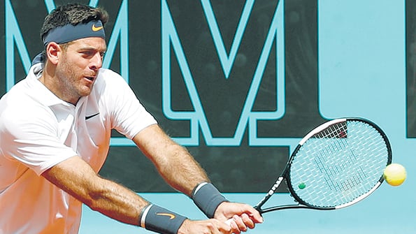 Juan Martín Del Potro debuta hoy en el cuadro de singles ante el serbio Djere.