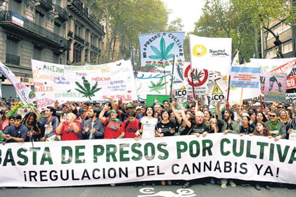 La marcha en Buenos Aires puso el foco en el autocultivo.
