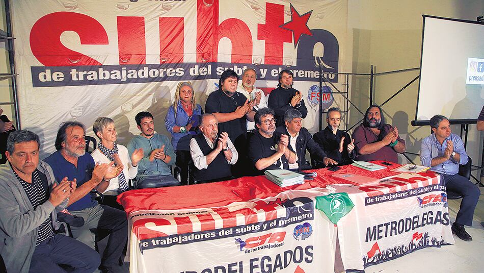 Los metrodelegados recibieron el apoyo de Hugo Yasky y Pablo Moyano, entre otros sindicalistas.