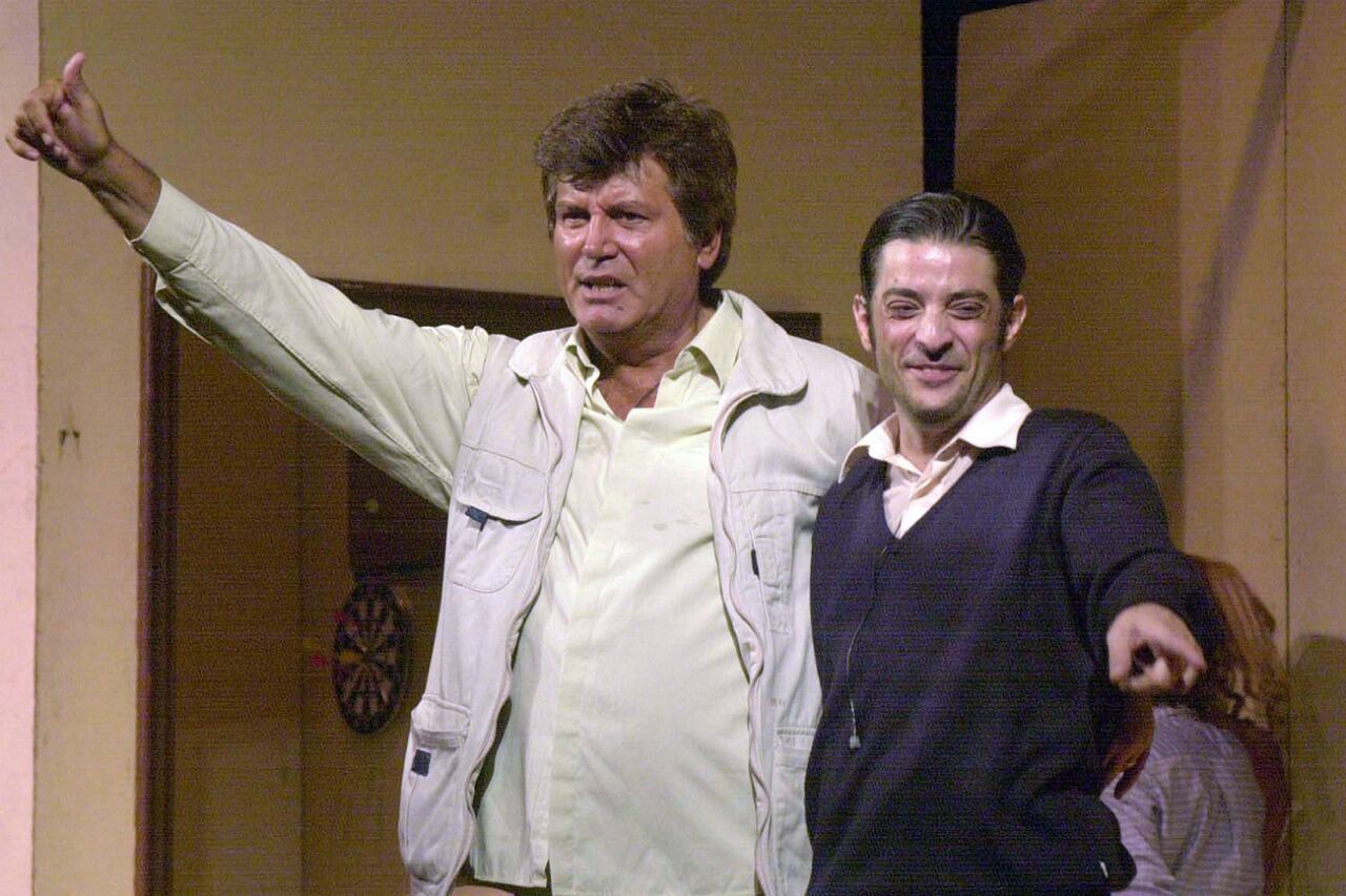 "Carlín" Calvo junto a Pablo Rago, su compañero en Amigos son los amigos.