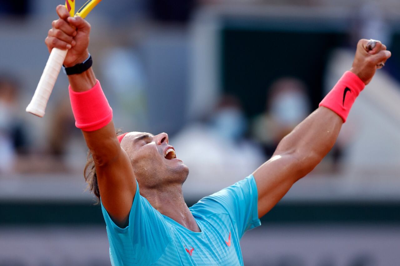 Nadal celebró con todo una nueva final en Roland Garros. 