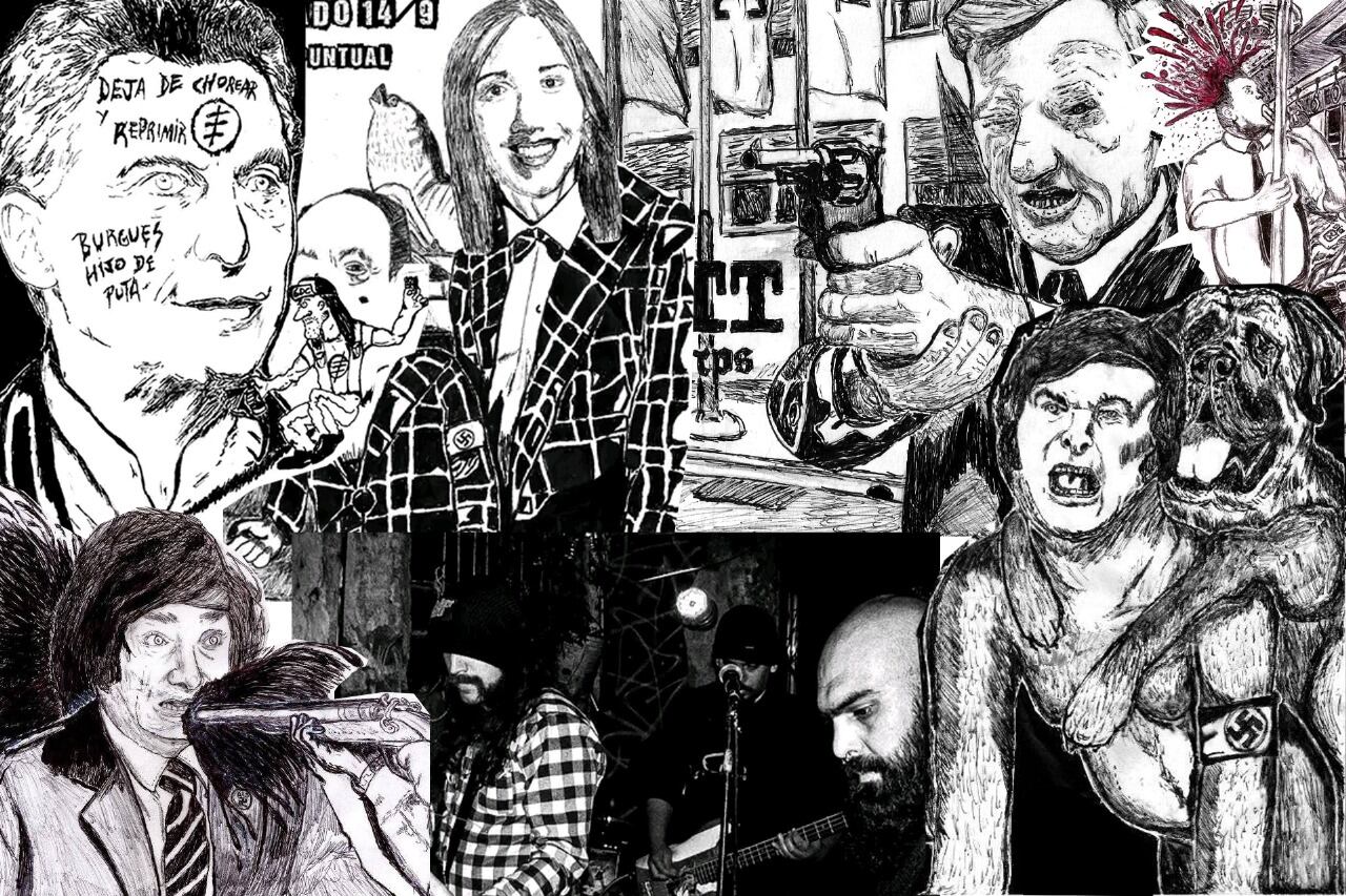 La comunicación de la banda es de pura cepa anarcopunk, con Milei sometido por Conan, Macri escrachado o Hebe imponiéndose a Villaroel