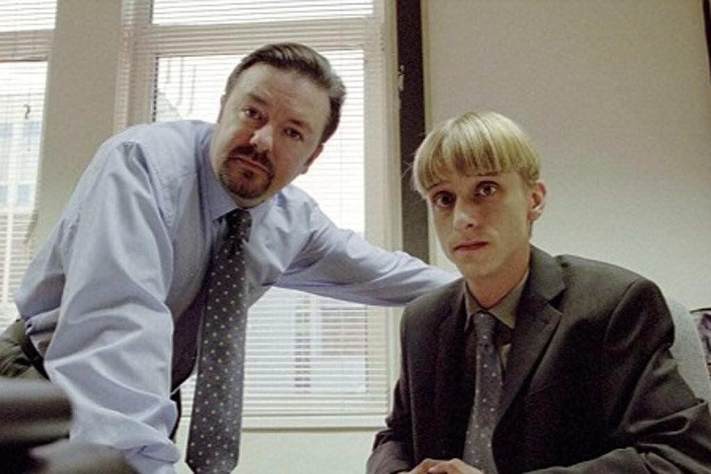 David Brent (Ricky Gervais) y Gareth Keenan (Crook), la vitriólica dupla de "The Office".