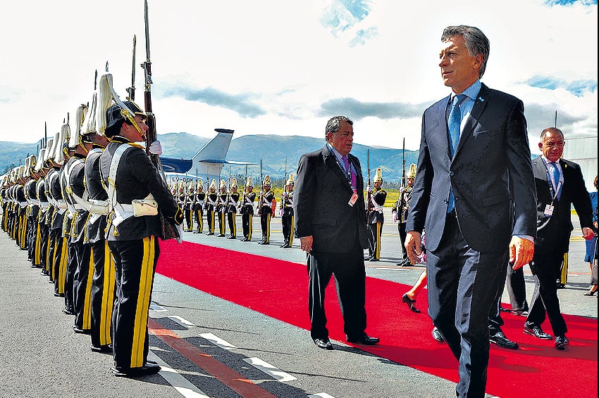 Macri estuvo ayer en Quito, pero debió suspender actividades.